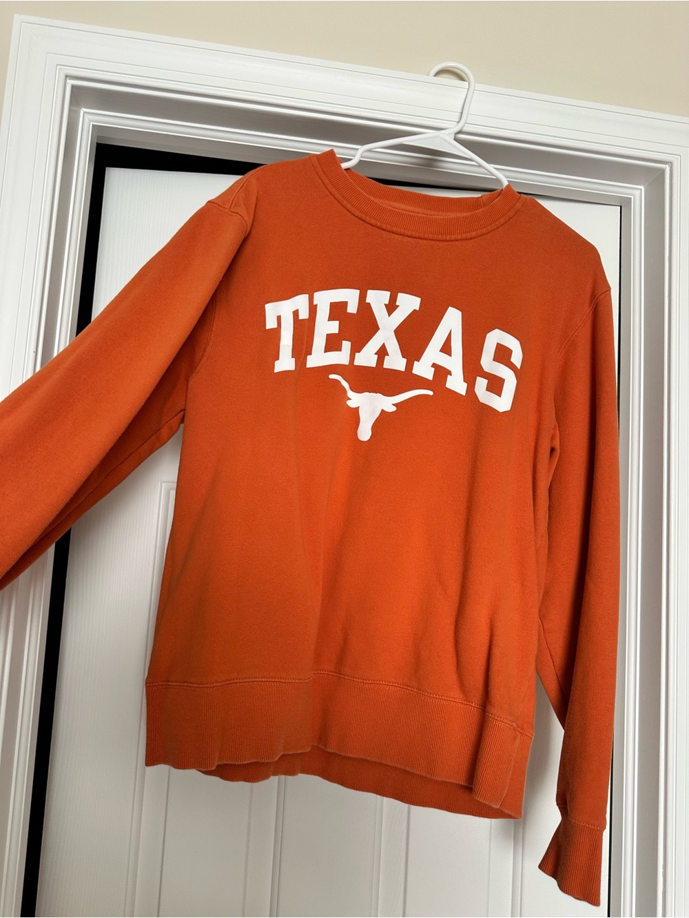 Texas Longhorns Orange Crewneck Sweatshirt with White Lettering